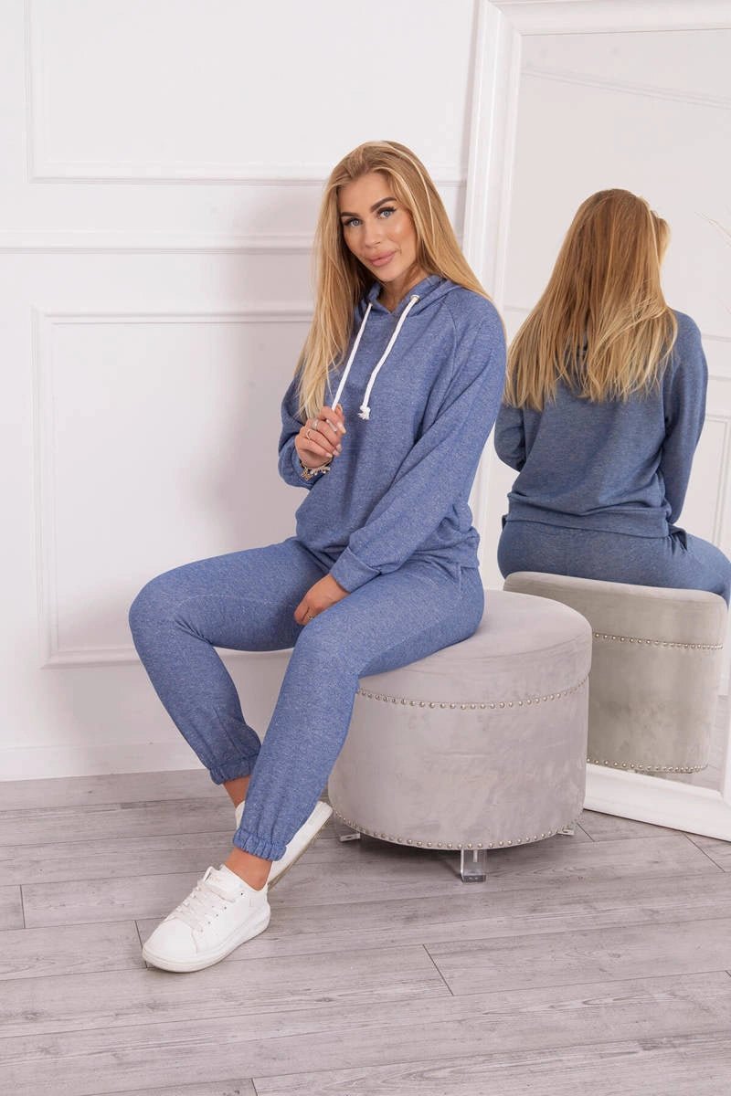 Sweatshirt with a hood + pants 9361 / – Jeans цвет / color | Lexline Fashion