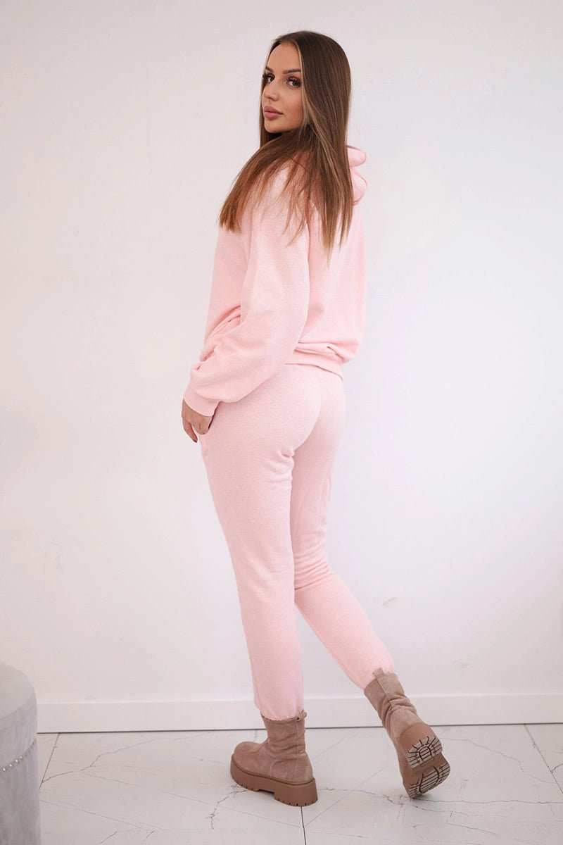 Sweatshirt with a hood + pants 9361 / – Powder цвет / color | Lexline Fashion