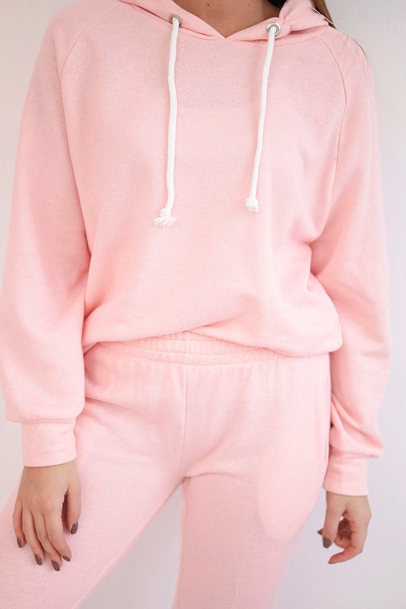 Sweatshirt with a hood + pants 9361 / – Powder цвет / color | Lexline Fashion