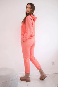 Sweatshirt with a hood + pants 9361 / – Raspberry цвет / color | Lexline Fashion