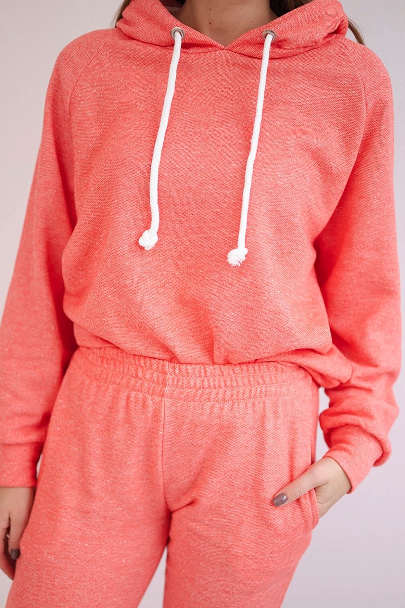Sweatshirt with a hood + pants 9361 / – Raspberry цвет / color | Lexline Fashion