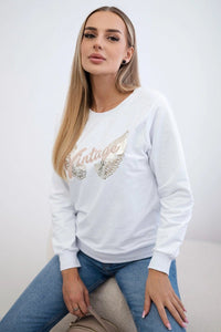 Sweatshirt with a print 69502 / – White цвет / color | Lexline Fashion