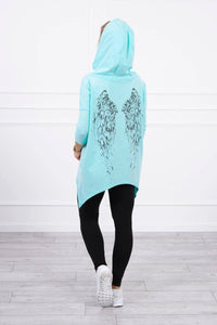 Sweatshirt with a print 9140 / – Mint цвет / color | Lexline Fashion