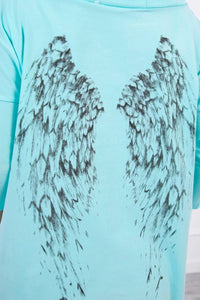 Sweatshirt with a print 9140 / – Mint цвет / color | Lexline Fashion