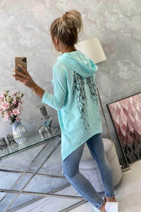 Sweatshirt with a print 9140 / – Mint цвет / color | Lexline Fashion