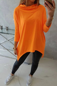 Sweatshirt with a print 9140 / – Orange || Neon цвет / color | Lexline Fashion