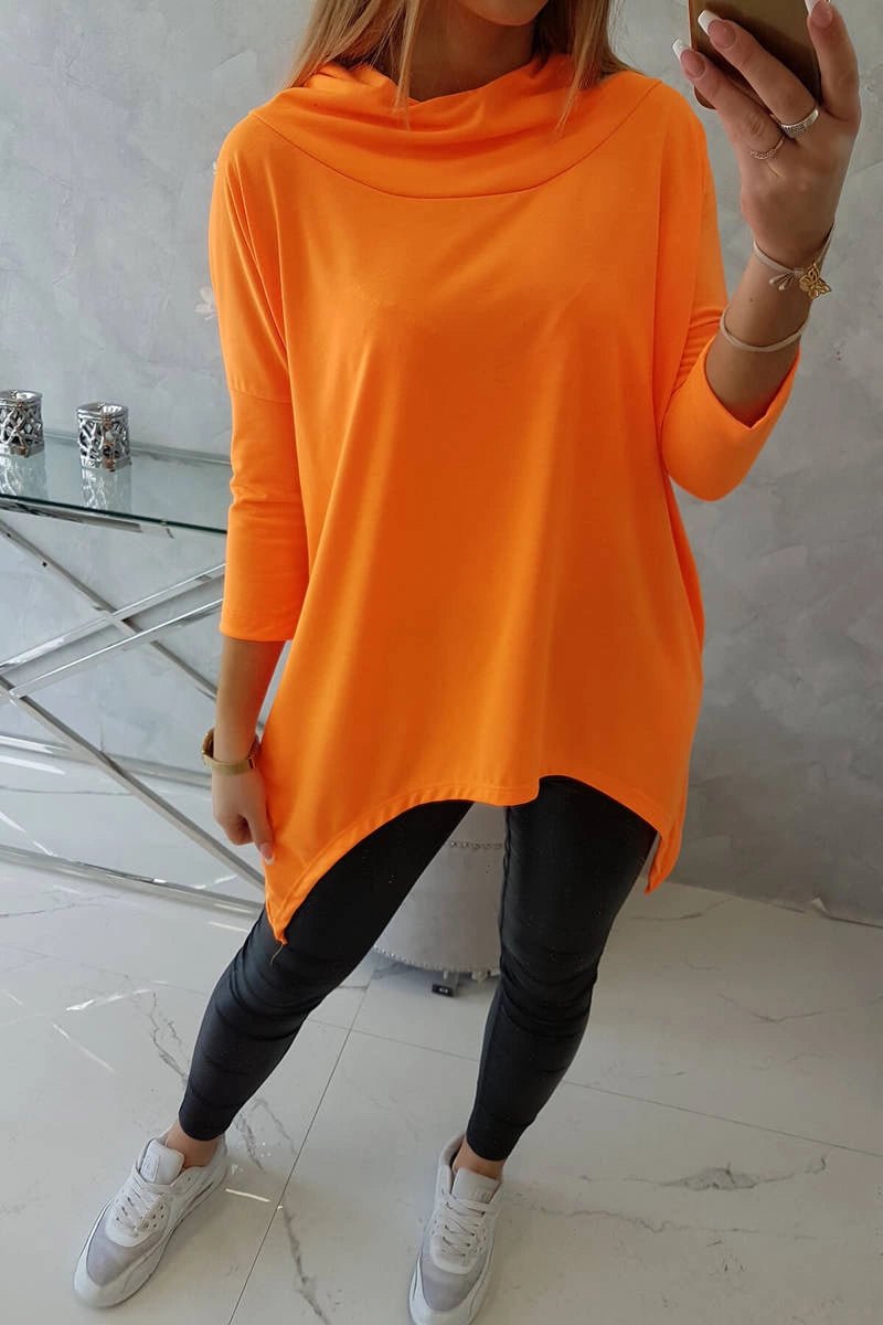 Sweatshirt with a print 9140 / – Orange || Neon цвет / color | Lexline Fashion