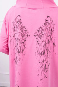 Sweatshirt with a print 9140 / – Pink || Light цвет / color | Lexline Fashion