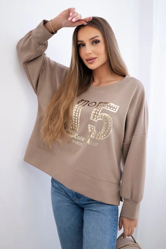 Sweatshirt with print 19778 / – Fango цвет / color | Lexline Fashion