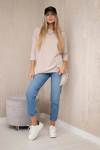 Sweatshirt with print 9139 / – Beige цвет / color | Lexline Fashion