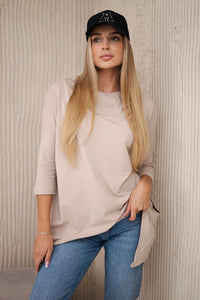 Sweatshirt with print 9139 / – Beige цвет / color | Lexline Fashion