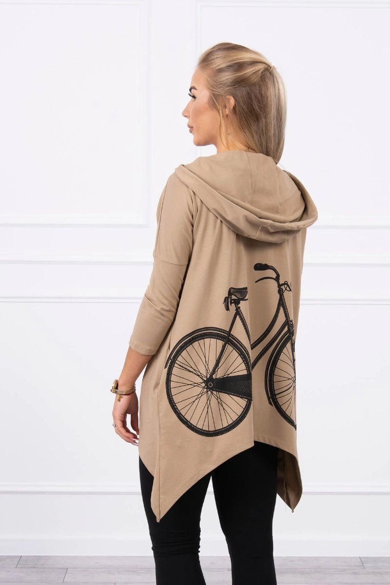 Sweatshirt with print 9139 / – Camel цвет / color | Lexline Fashion