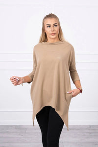 Sweatshirt with print 9139 / – Camel цвет / color | Lexline Fashion