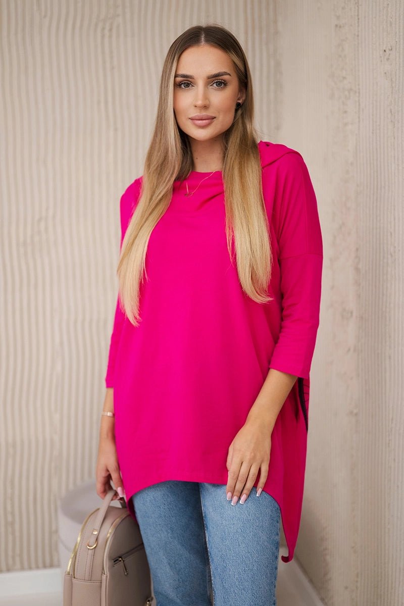 Sweatshirt with print 9139 / – Fuchsia цвет / color | Lexline Fashion