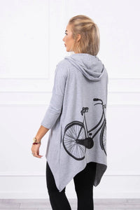 Sweatshirt with print 9139 / – Gray цвет / color | Lexline Fashion
