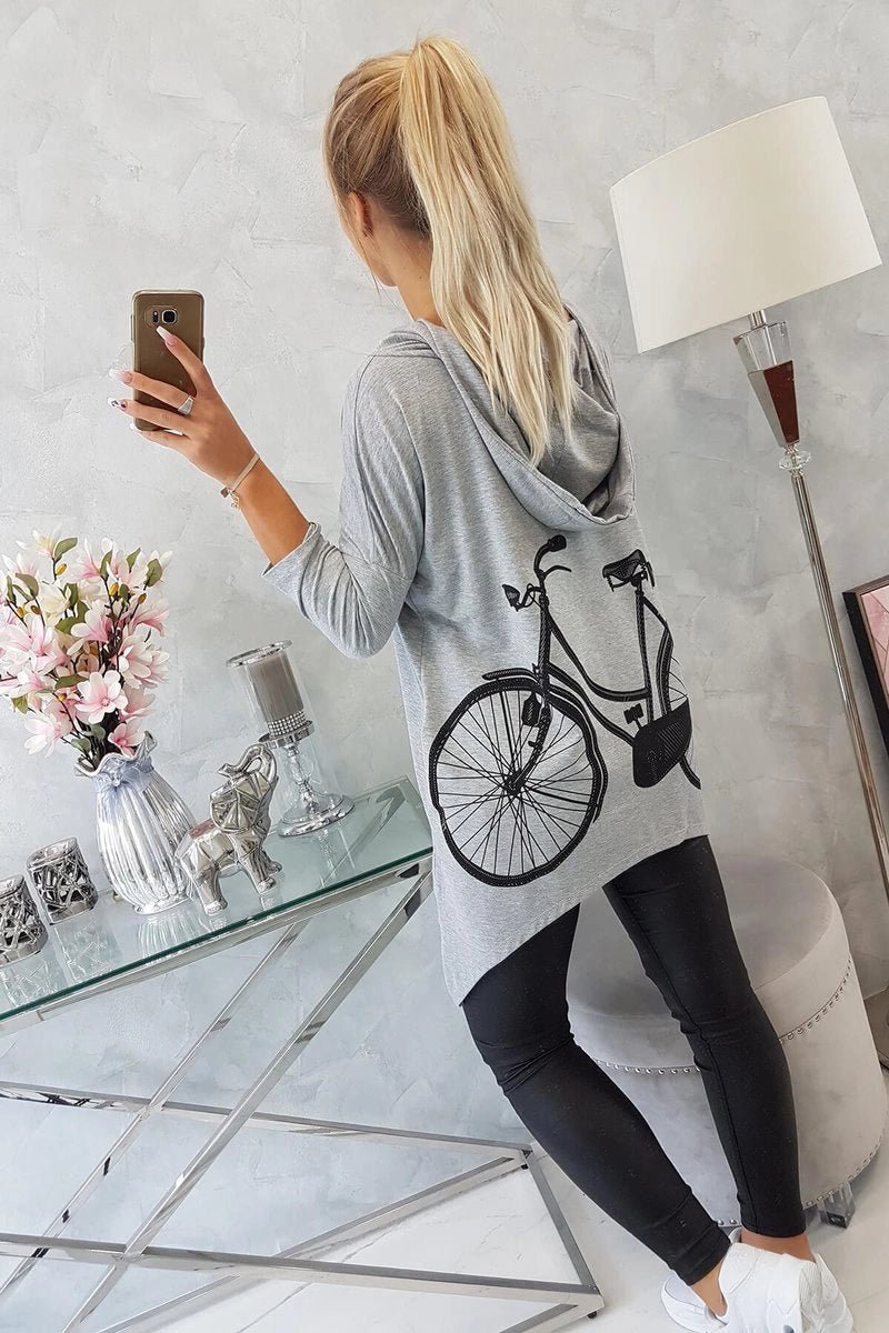 Sweatshirt with print 9139 / – Gray цвет / color | Lexline Fashion