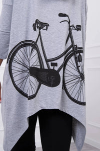 Sweatshirt with print 9139 / – Gray цвет / color | Lexline Fashion