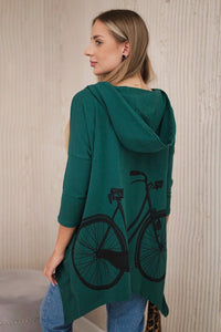 Sweatshirt with print 9139 / – Green цвет / color | Lexline Fashion
