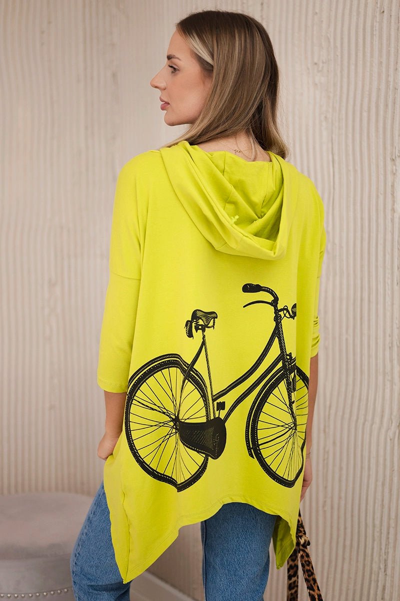 Sweatshirt with print 9139 / – Kiwi цвет / color | Lexline Fashion