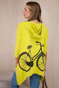 Sweatshirt with print 9139 / – Kiwi цвет / color | Lexline Fashion