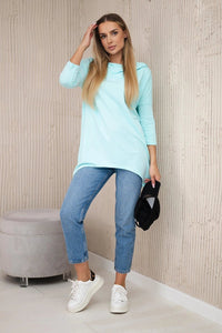 Sweatshirt with print 9139 / – Mint цвет / color | Lexline Fashion