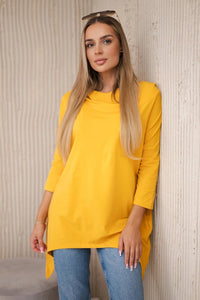 Sweatshirt with print 9139 / – Mustard цвет / color | Lexline Fashion