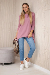 Sweatshirt with print 9139 / – Pink || Dark цвет / color | Lexline Fashion