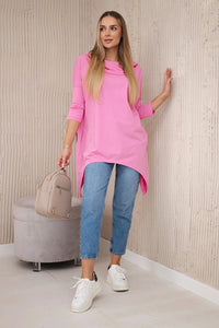 Sweatshirt with print 9139 / – Pink || Light цвет / color | Lexline Fashion