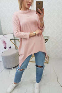 Sweatshirt with print 9139 / – Powder || Dark цвет / color | Lexline Fashion
