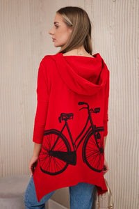 Sweatshirt with print 9139 / – Red цвет / color | Lexline Fashion