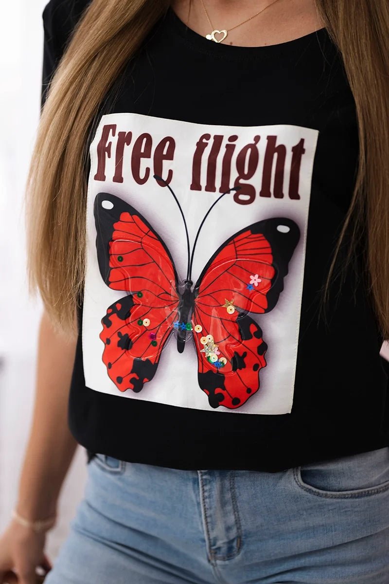 T-shirt Free Flight 5404 / – Black цвет / color | Lexline Fashion