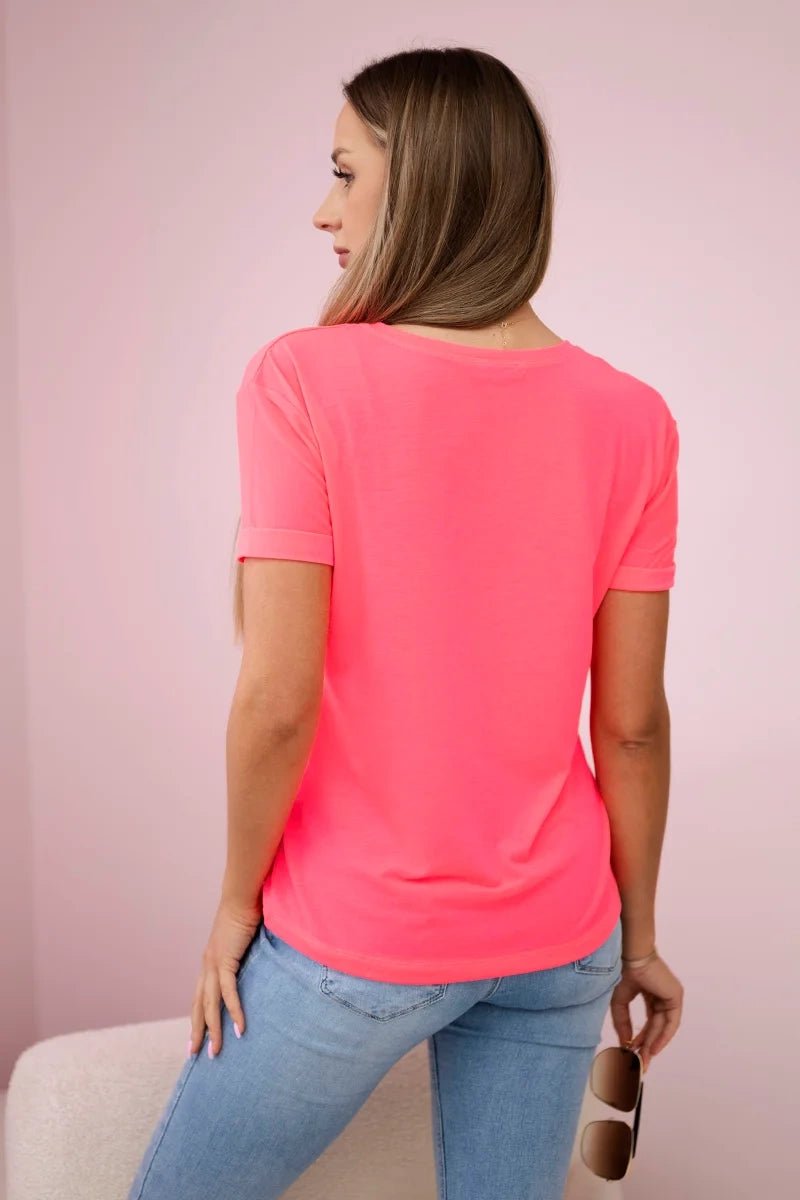T-shirt Free Flight 5404 / – Pink || Neon цвет / color | Lexline Fashion