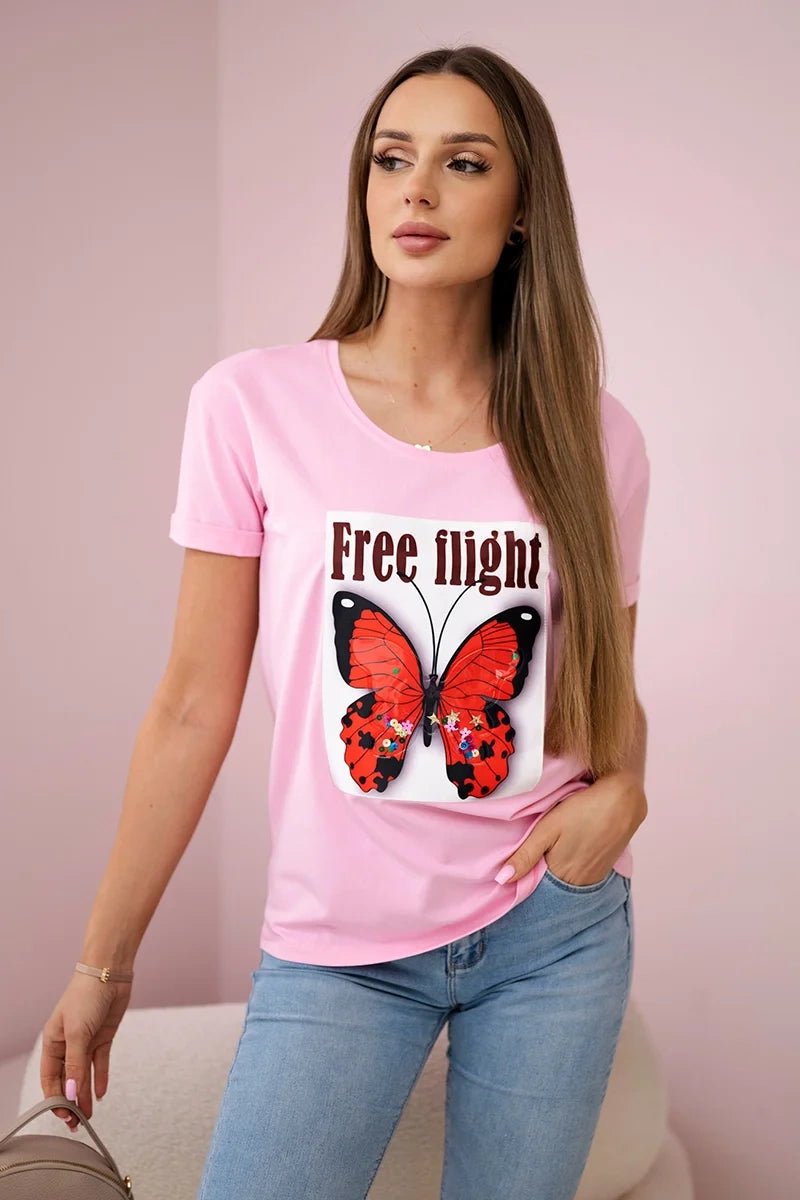 T-shirt Free Flight 5404 / – Powder цвет / color | Lexline Fashion