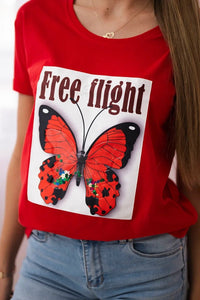 T-shirt Free Flight 5404 / – Red цвет / color | Lexline Fashion