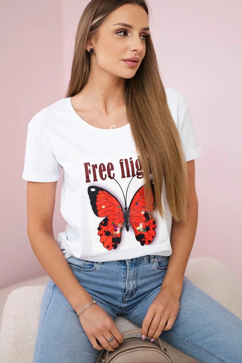 T-shirt Free Flight 5404 / – White цвет / color | Lexline Fashion