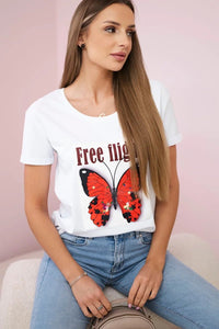 T-shirt Free Flight 5404 / – White цвет / color | Lexline Fashion