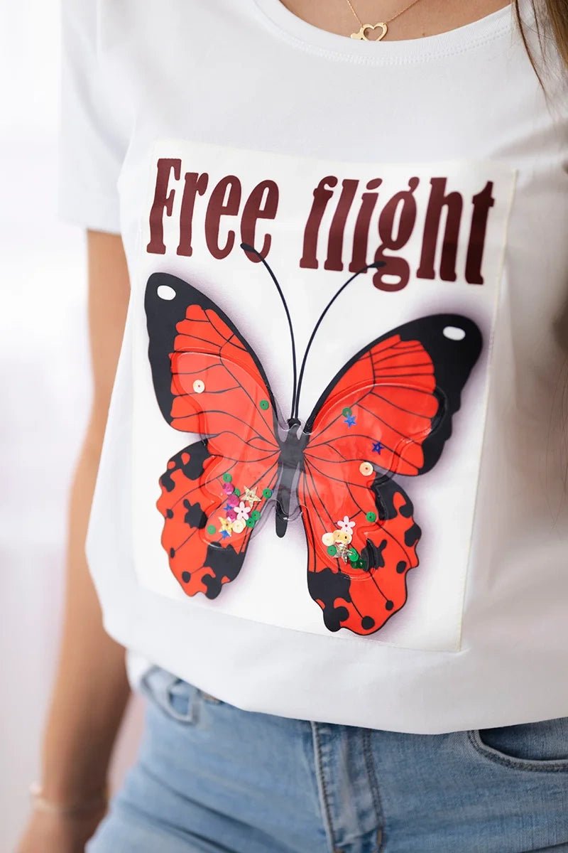 T-shirt Free Flight 5404 / – White цвет / color | Lexline Fashion