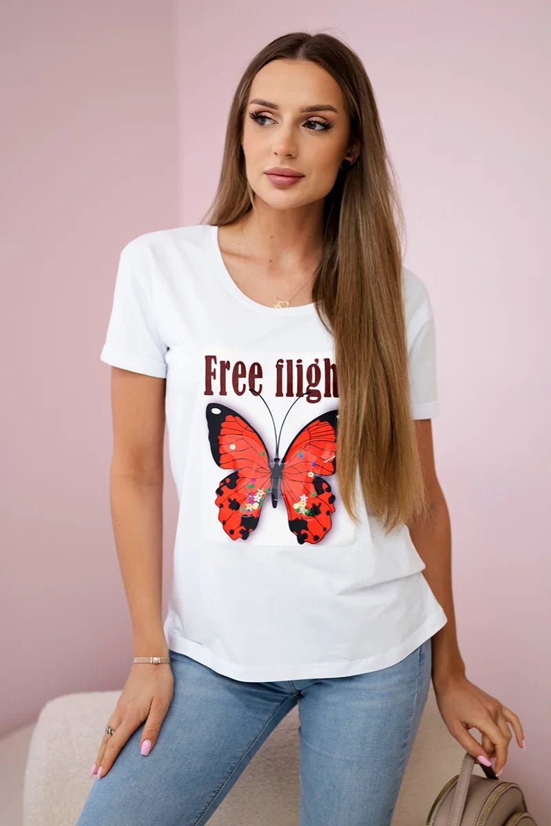 T-shirt Free Flight 5404 / – White цвет / color | Lexline Fashion