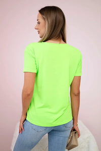 T-shirt with a print 5405 / – Green || Neon цвет / color | Lexline Fashion