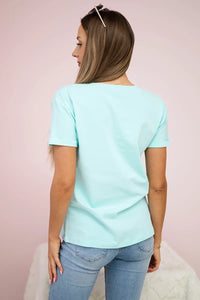 T-shirt with a print 5405 / – Mint цвет / color | Lexline Fashion