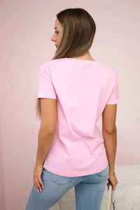 T-shirt with a print 5405 / – Powder цвет / color | Lexline Fashion