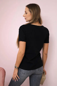 T-shirt with a print 5406 / – Black цвет / color | Lexline Fashion