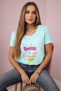 T-shirt with a print 5406 / – Mint цвет / color | Lexline Fashion