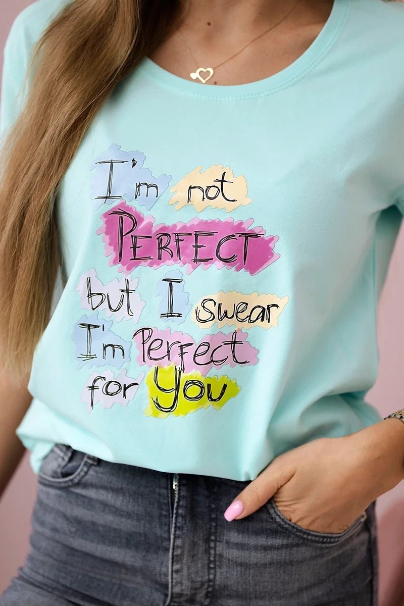T-shirt with a print 5406 / – Mint цвет / color | Lexline Fashion