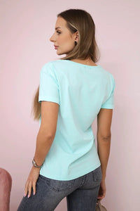 T-shirt with a print 5406 / – Mint цвет / color | Lexline Fashion