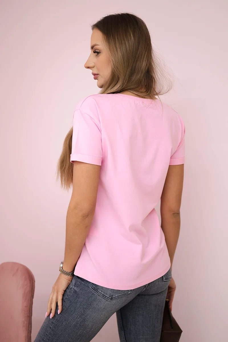 T-shirt with a print 5406 / – Powder цвет / color | Lexline Fashion