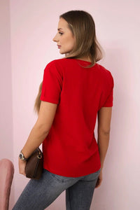 T-shirt with a print 5406 / – Red цвет / color | Lexline Fashion