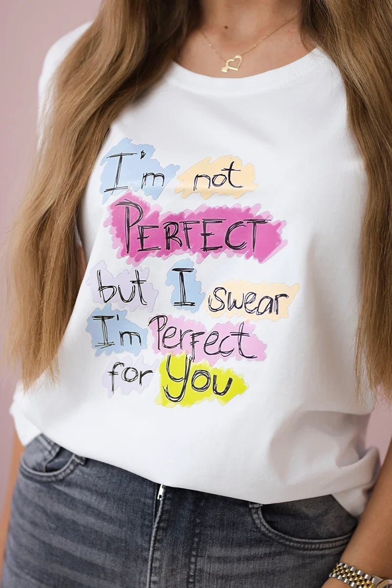 T-shirt with a print 5406 / – White цвет / color | Lexline Fashion