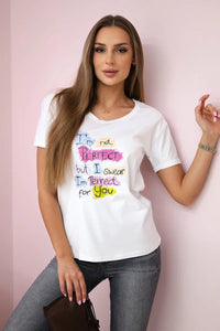 T-shirt with a print 5406 / – White цвет / color | Lexline Fashion