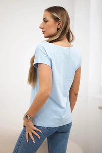 T-shirt with a print 8985 / – Blue цвет / color | Lexline Fashion